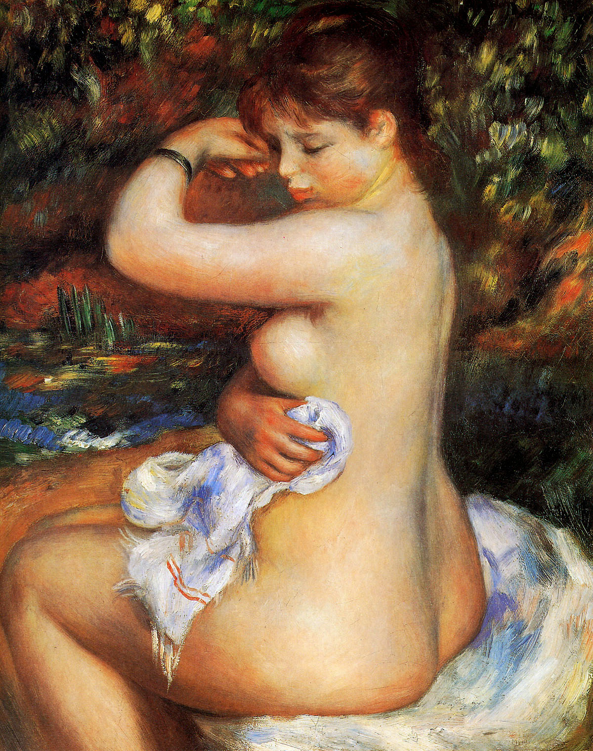 After the bath By Renoir - Pierre-Auguste Renoir painting on canvas